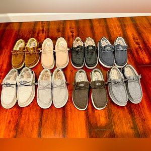 Lot of Hey Dude Shoes